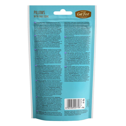 Catfest Pillows with salmon cream