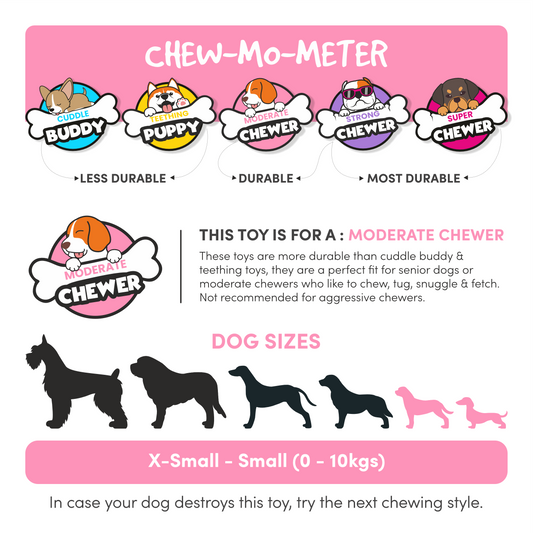 BarkButler Chu The Bone Dog Toy - Black | X-Small-Small Dogs (0-10 Kg) | Durable & Treat-Dispensing | Gentle on Teeth & Gums | 100% Natural Rubber | Non-Toxic | Suitable for All Dog Breeds