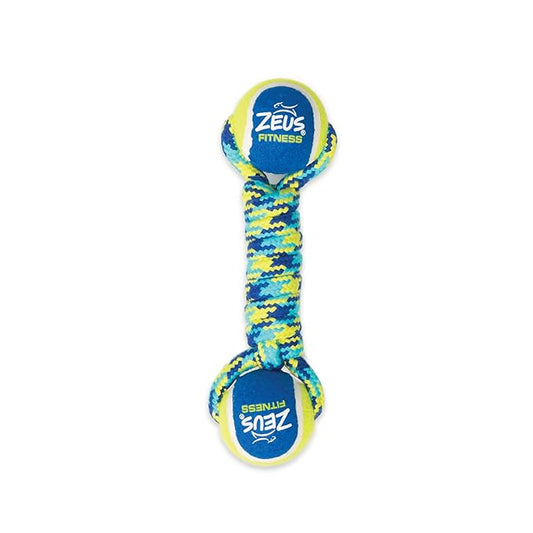 Zeus Rope & Ball Toy for Dog’s Training and Playing Purpose Making Them Active and Healthy (Double Tennis Ball Rope Dumbbell) 7 x 6 x 23 cm