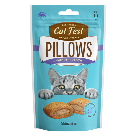 Catfest Pillows with crab cream