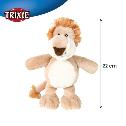 TRIXIE Lion Plush Toy for Dogs, Soft & Durable with Squeaker, Fun Indoor & Outdoor Play, 22cm Polyester Cuddly Toy
