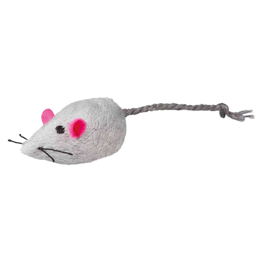 TRIXIE Cat Toy, Soft Plush Catnip Mice, 5 cm, Perfect for Both Indoor & Outdoor Play Sessions - Assorted