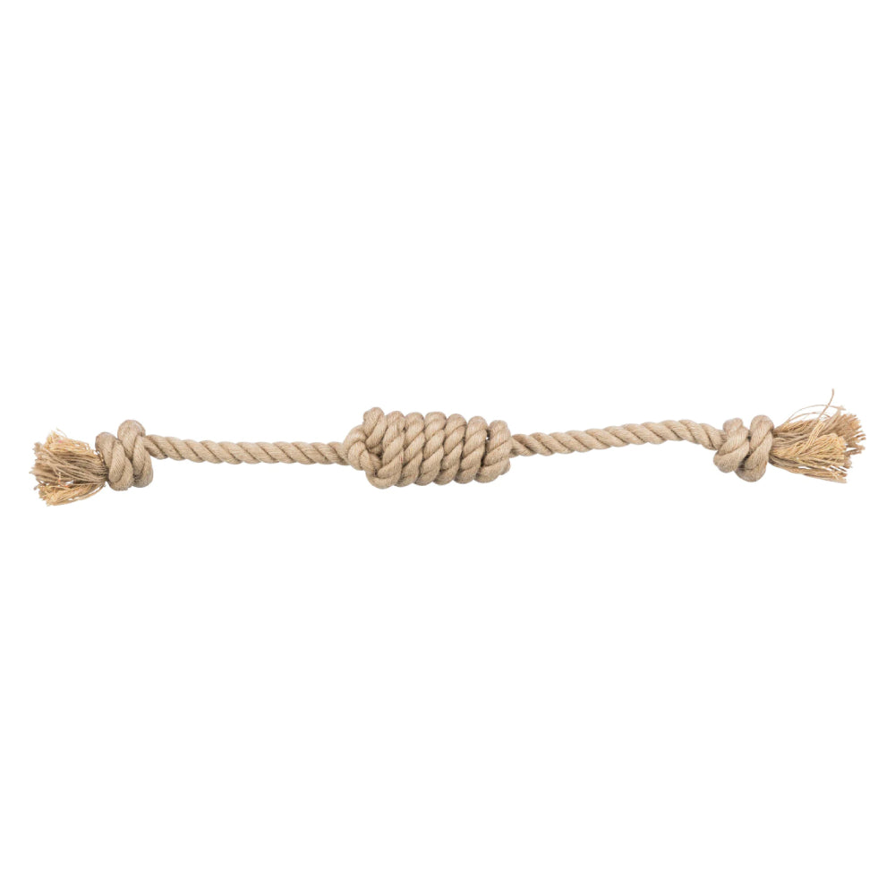 TRIXIE Playing Rope for Dogs is, Material Made of Hemp/Cotton, Soft, Great Dental Health, Durable Toy, and Suitable for Puppies & Dogs of Small & Medium Breed (Playing Rope, 48 Cm)